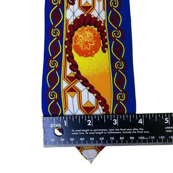 Ruch Limbaugh No Boundaries Collections Blue Silk Abstract Tie Vibrant Pattern - Picture 7 of 7